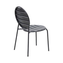 Baca - Table + 4 Chaises + 2 Fauteuils Ronds En Métal - Gris