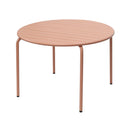 Baca - Ensemble Table + 4 Chaises Rondes En Métal - Terracotta