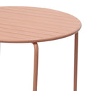 Baca - Ensemble Table + 4 Chaises Rondes En Métal - Terracotta