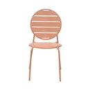 Baca - Ensemble Table + 4 Chaises Rondes En Métal - Terracotta