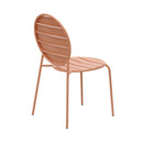 Baca - Ensemble Table + 4 Chaises Rondes En Métal - Terracotta