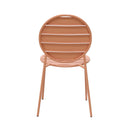 Baca - Ensemble Table + 4 Chaises Rondes En Métal - Terracotta