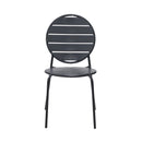Baca - Ensemble Table + 4 Chaises Rondes En Métal - Gris
