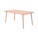 Baca - Table De Jardin + 4 Fauteuils Empilables En Métal - Terracotta