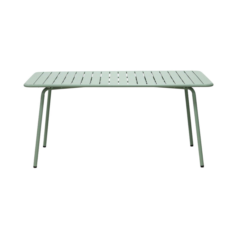 Baca - Table De Jardin + 4 Fauteuils Empilables En Métal - Vert