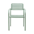 Baca - Table De Jardin + 4 Fauteuils Empilables En Métal - Vert