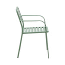 Baca - Table De Jardin + 4 Fauteuils Empilables En Métal - Vert