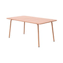 Baca - Table De Jardin + 6 Fauteuils Empilables En Métal - Terracotta