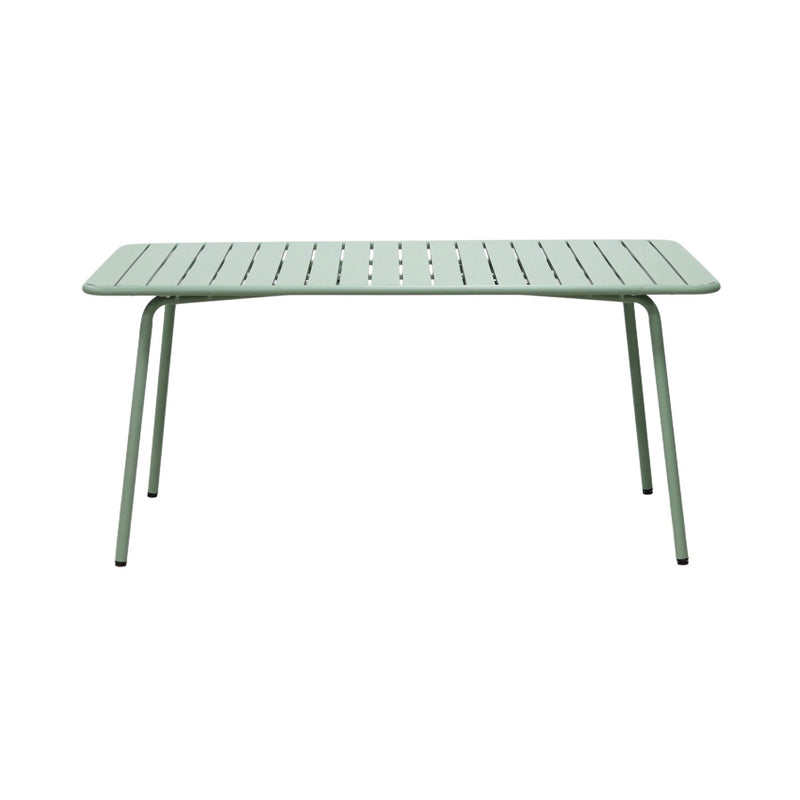Baca - Table De Jardin + 6 Fauteuils Empilables En Métal - Vert