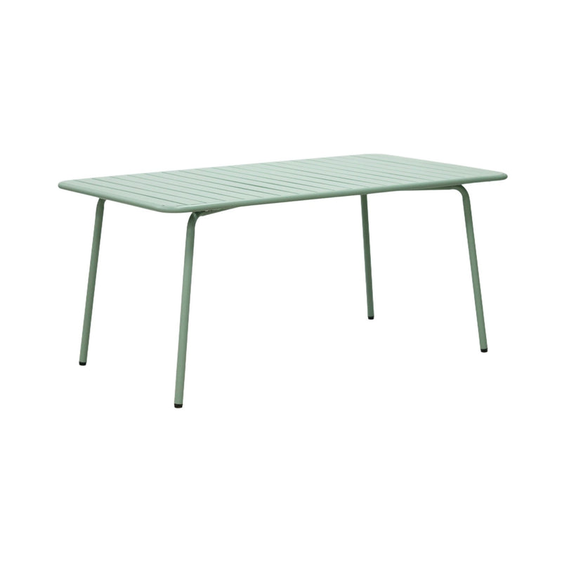 Baca - Table De Jardin + 6 Fauteuils Empilables En Métal - Vert