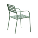 Baca - Table De Jardin + 6 Fauteuils Empilables En Métal - Vert