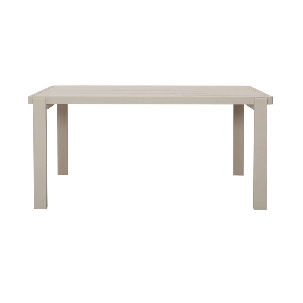 Renalo - Mesa de Jardín + 4 Sillones de Comedor de Aluminio - Taupe