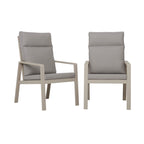 Renalo - Mesa de Jardín + 4 Sillones de Comedor de Aluminio - Taupe