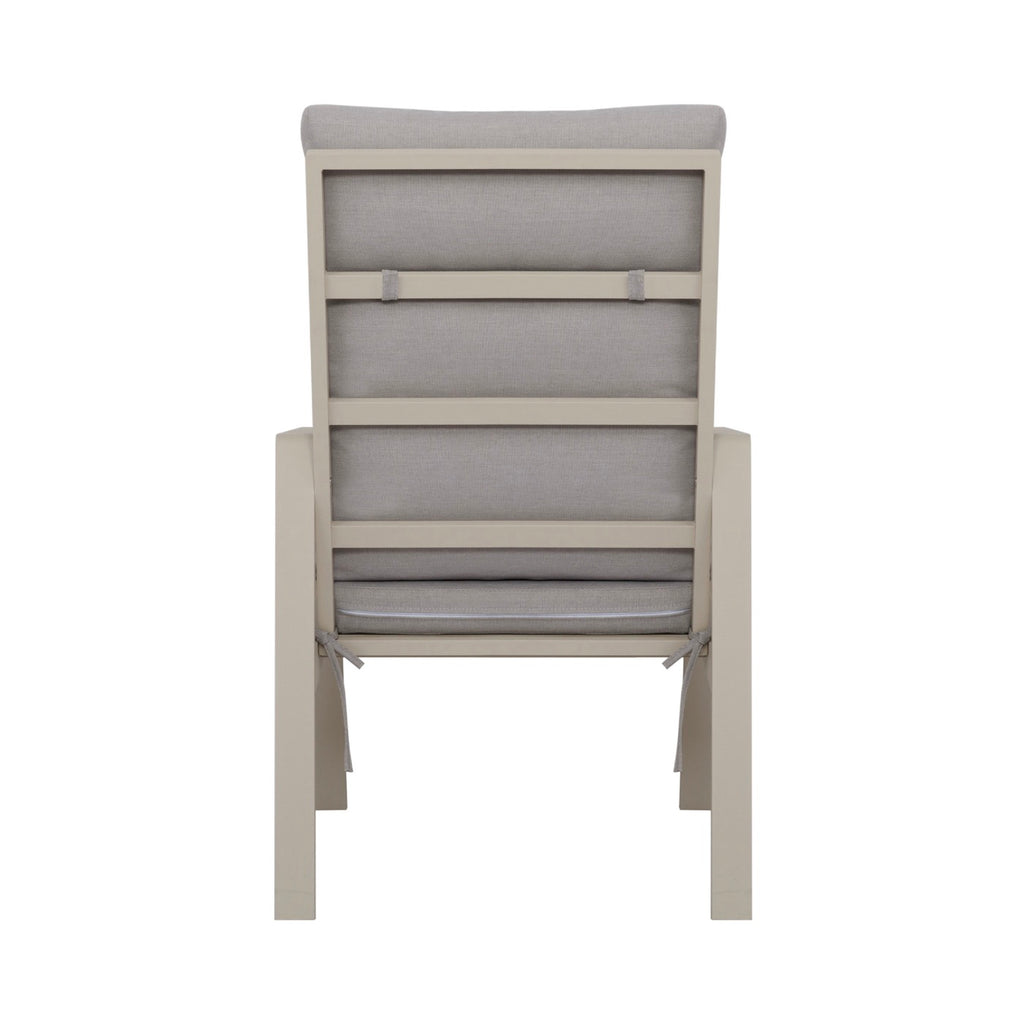 Renalo - Mesa de Jardín + 4 Sillones de Comedor de Aluminio - Taupe