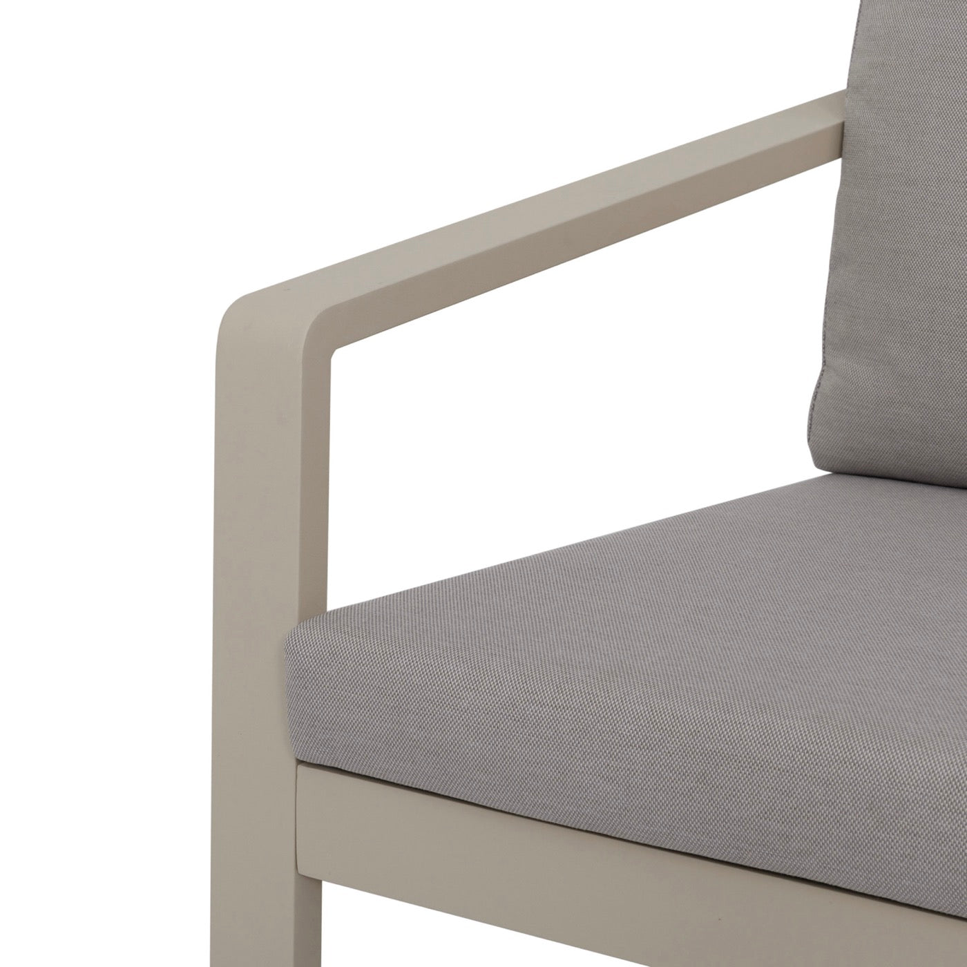 Renalo - Mesa de Jardín + 4 Sillones de Comedor de Aluminio - Taupe