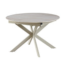 Venter - Table À Manger Extensible Pieds En Métal - Beige