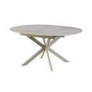 Venter - Table À Manger Extensible Pieds En Métal - Beige
