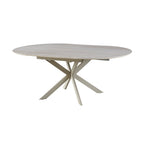 Venter - Table À Manger Extensible Pieds En Métal - Beige