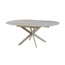 Venter - Table À Manger Extensible Pieds En Métal - Beige