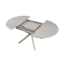Venter - Table À Manger Extensible Pieds En Métal - Beige