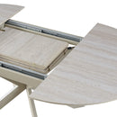 Venter - Table À Manger Extensible Pieds En Métal - Beige