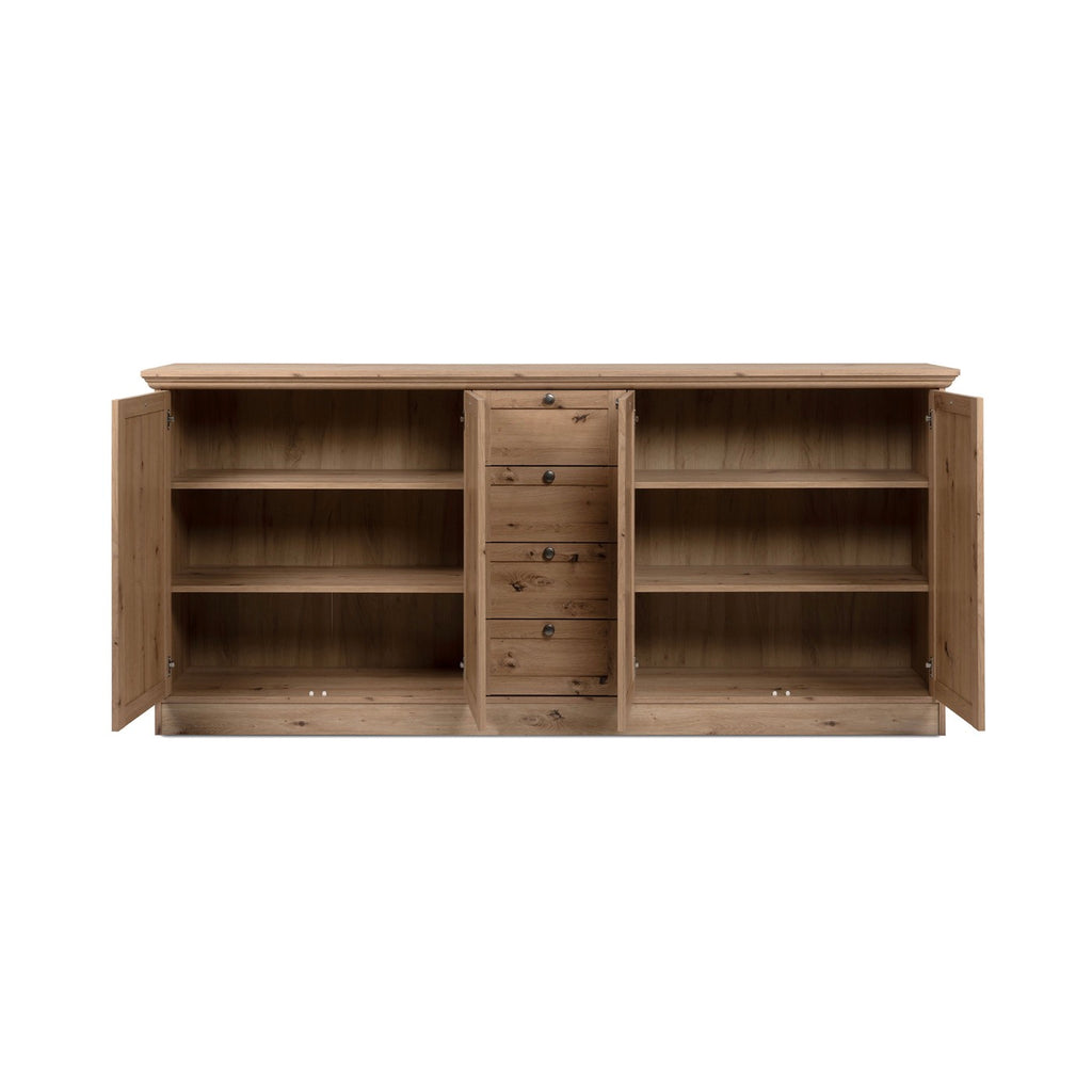 Timby - Sideboard 4 Doors 3 Drawers - Oak