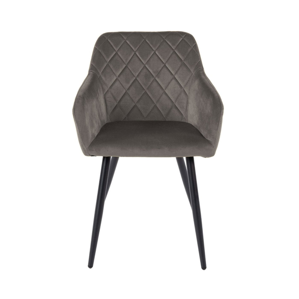 Velvet - Lot De 6 Chaises - Velours - Gris