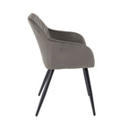 Velvet - Lot De 6 Chaises - Velours - Gris