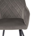 Velvet - Lot De 6 Chaises - Velours - Gris