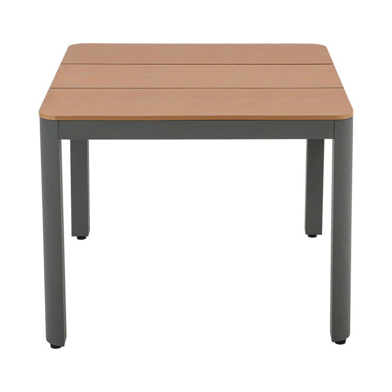 Mimizan - Ensemble Table De Jardin Carrée + 4 Chaises - Marron