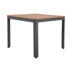 Mimizan - Conjunto Mesa de Jardín Cuadrada + 4 Sillas - Marrón
