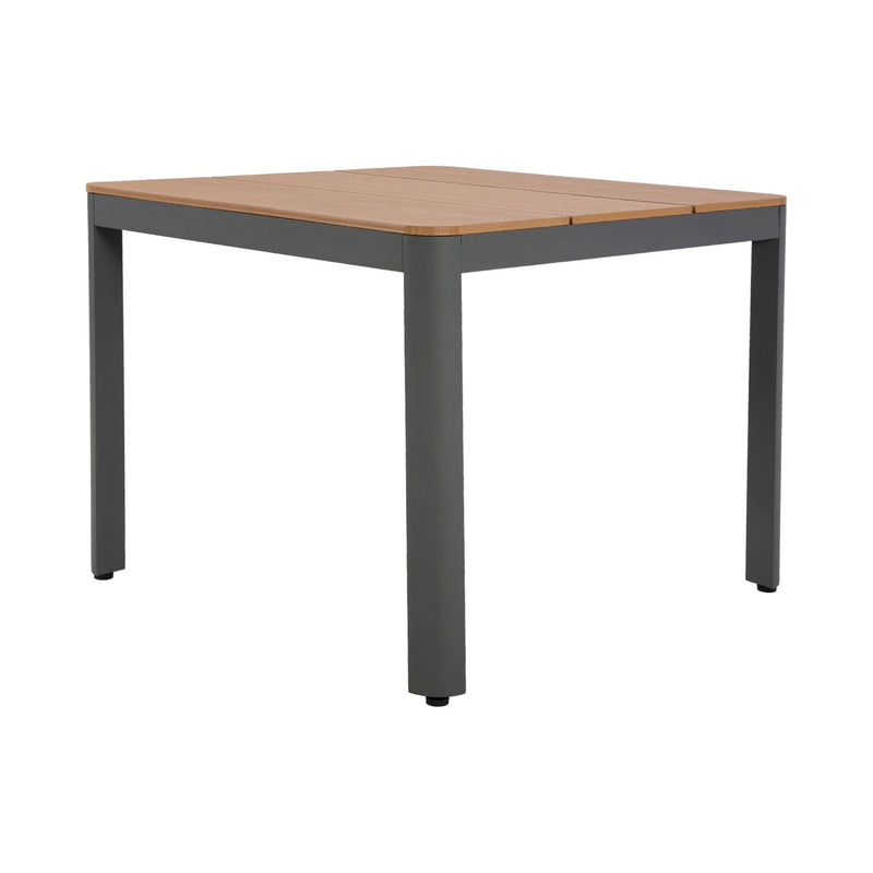 Mimizan - Ensemble Table De Jardin Carrée + 4 Chaises - Marron