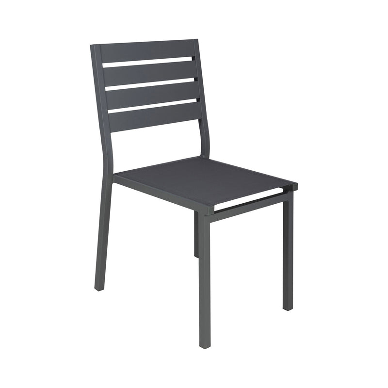 Mimizan - Ensemble Table De Jardin Carrée + 4 Chaises - Marron