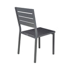 Mimizan - Conjunto Mesa de Jardín Cuadrada + 4 Sillas - Marrón
