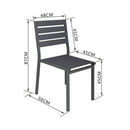 Mimizan - Ensemble Table De Jardin Carrée + 4 Chaises - Marron