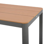 Mimizan - Conjunto Mesa de Jardín + 6 Sillas - Marrón
