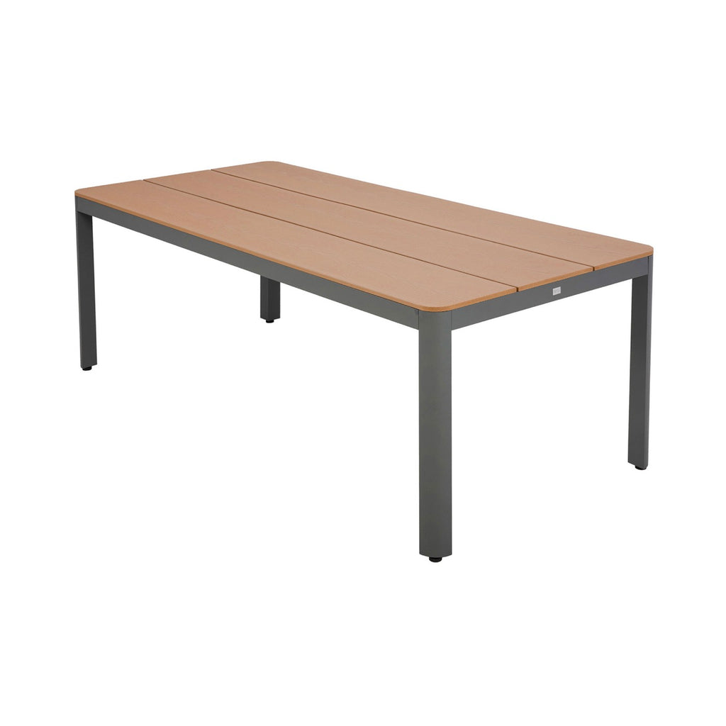 Mimizan - Conjunto Mesa de Jardín + 6 Sillas - Marrón