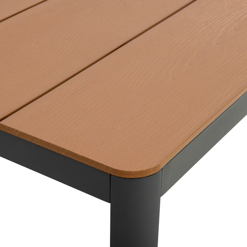 Mimizan - Ensemble Table De Jardin + 6 Chaises - Marron
