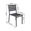 Mimizan - Ensemble Table De Jardin + 6 Chaises - Marron