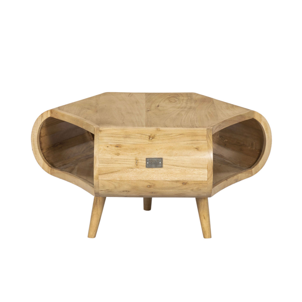 Table Basse En Bois Massif - Naturel