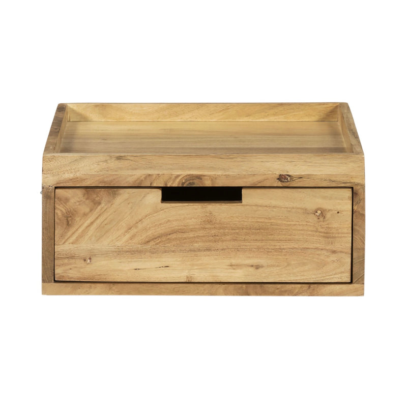 Chevet Suspendu 1 Tiroir En Acacia - Naturel