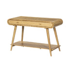 Console En Acacia Et Rotin - Naturel