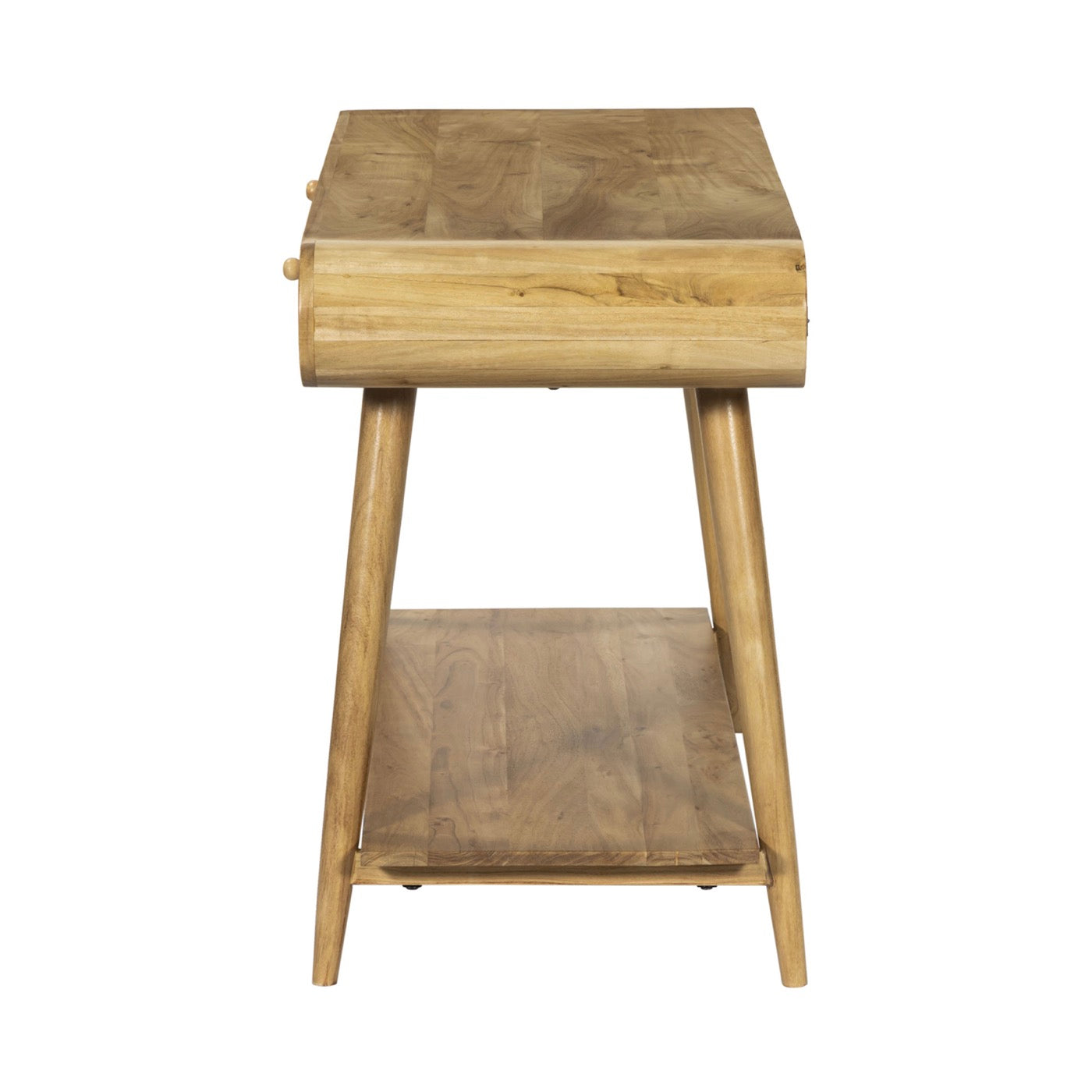Console En Acacia Et Rotin - Naturel