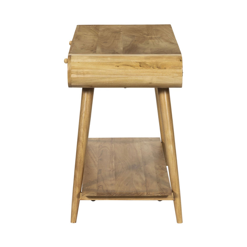 Console En Acacia Et Rotin - Naturel