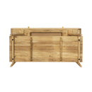 Console En Acacia Et Rotin - Naturel