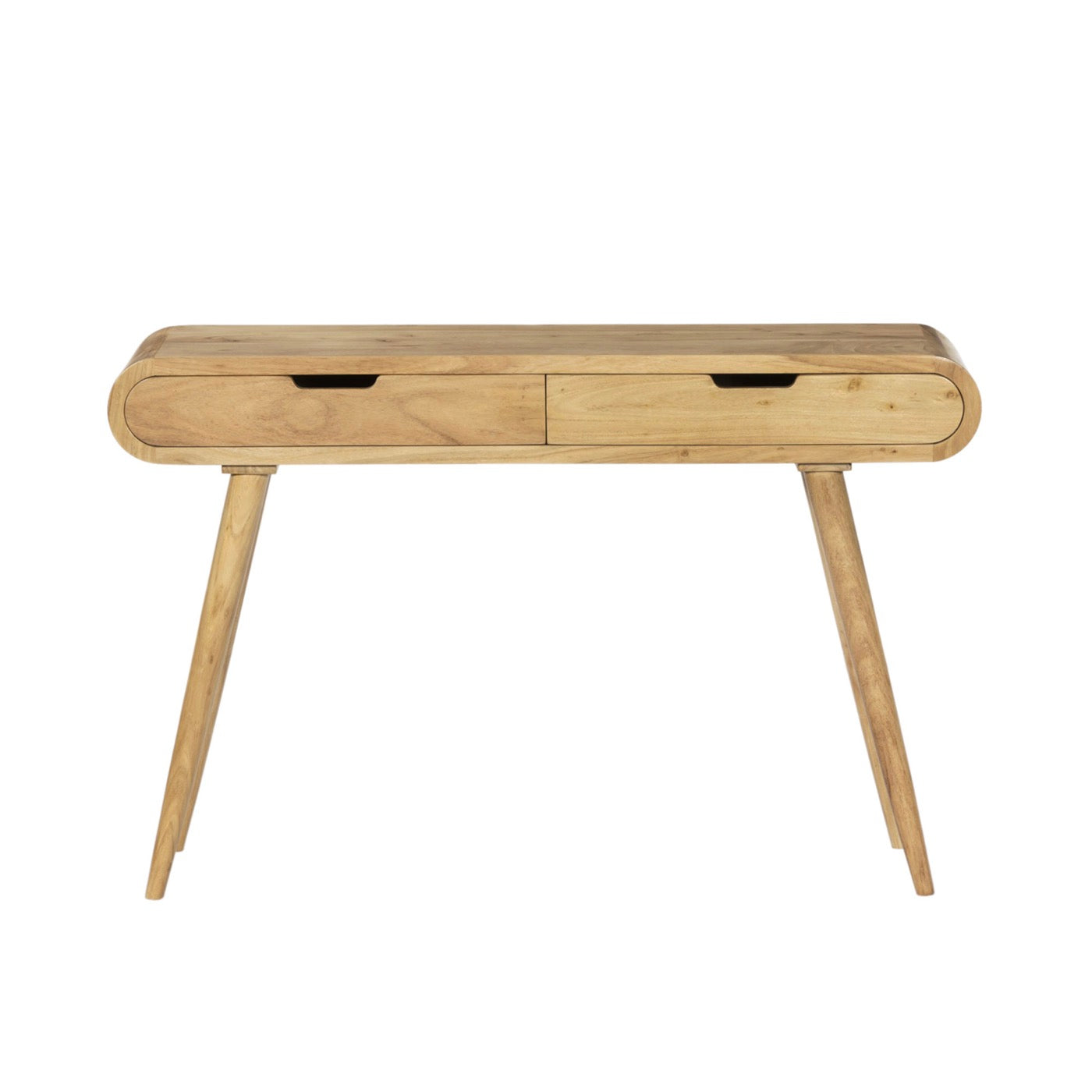 Console En Acacia Avec 2 Tiroirs - Naturel