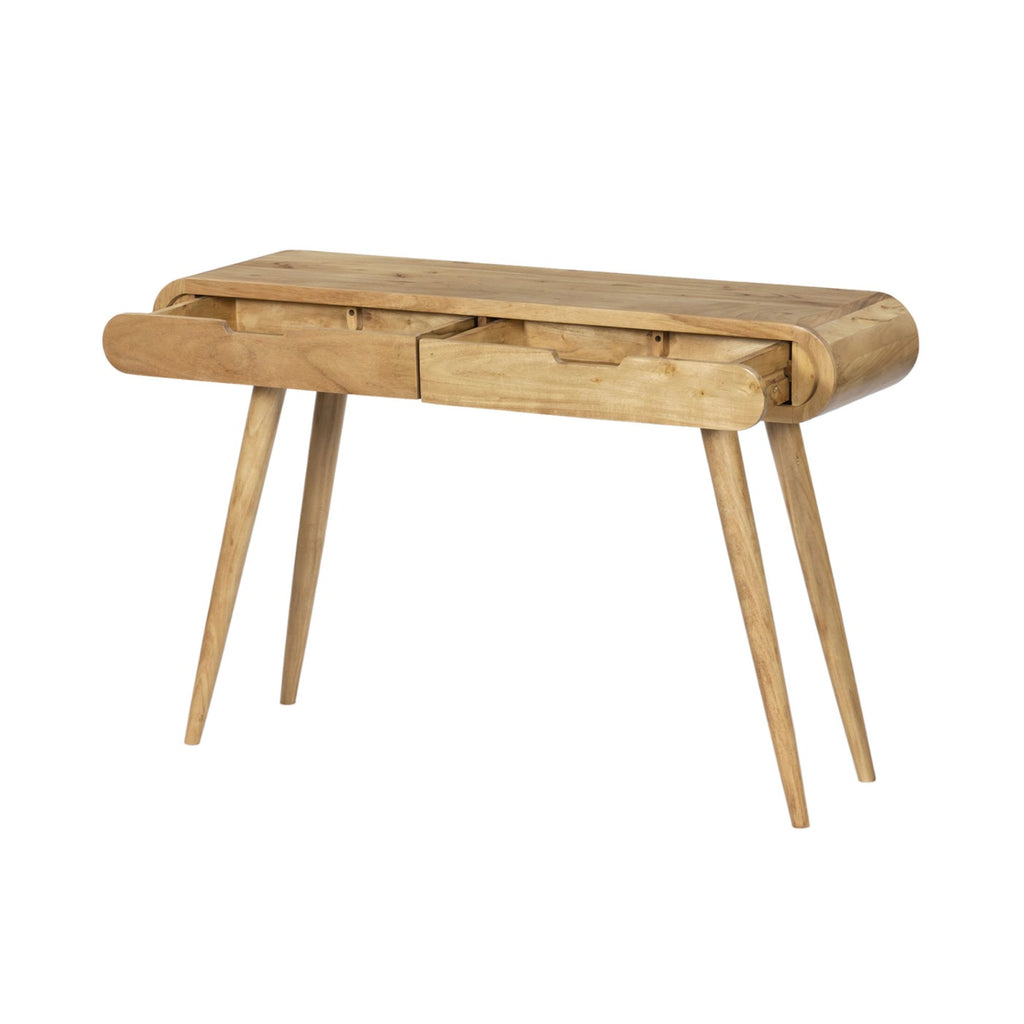 Console En Acacia Avec 2 Tiroirs - Naturel
