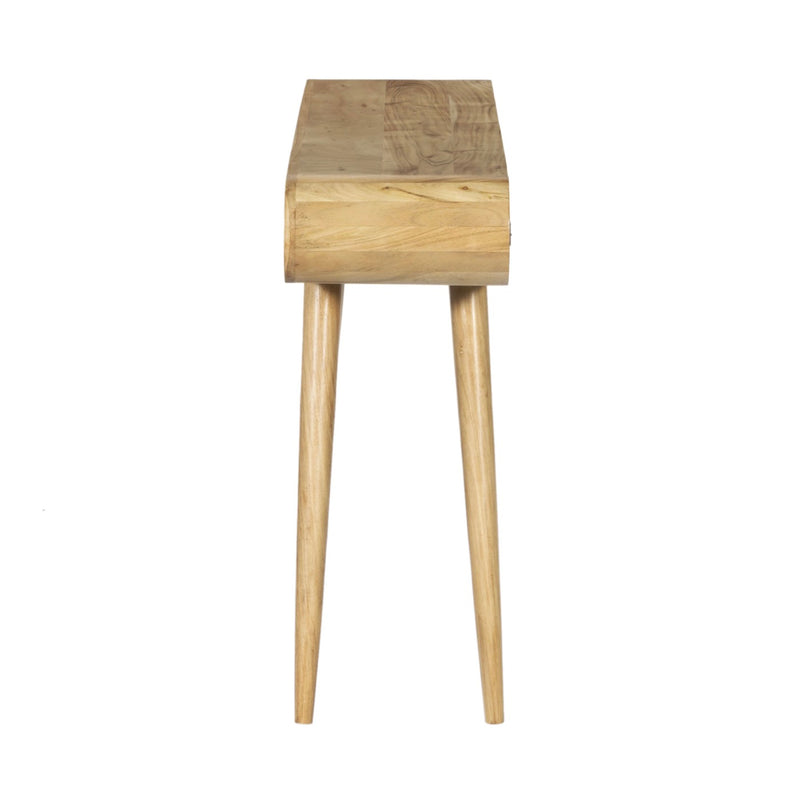 Console En Acacia Avec 2 Tiroirs - Naturel