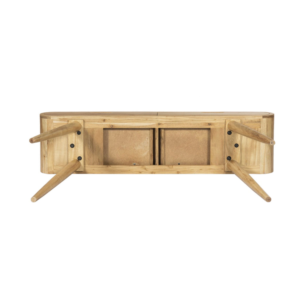 Console En Acacia Avec 2 Tiroirs - Naturel