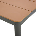 Mimizan - Ensemble Table De Jardin Carrée + 2 Fauteuils - Gris
